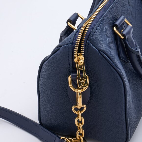 Louis Vuitton Speedy Blue Bandoulière Monogram Empreinte - Picture 2 of 15